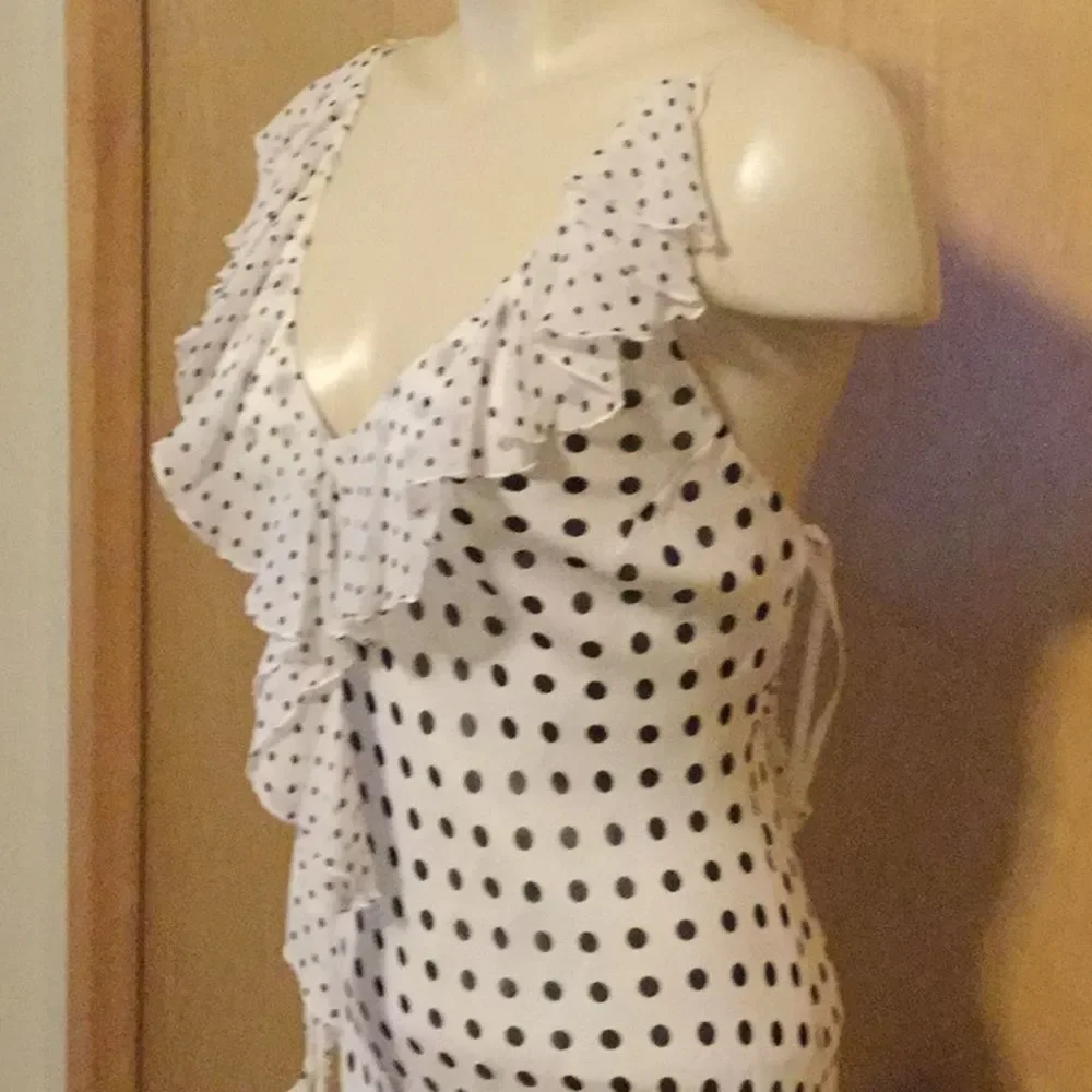 Polka dress Issue Sleeveless Ruffle Print … - Picture 5 of 8